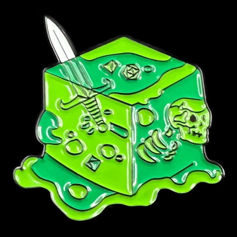 Gaming Pin Badge Green Gelatinous Cube