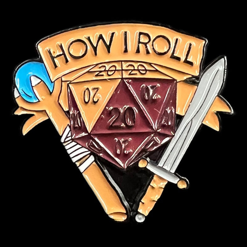 Gaming Pin Badge 'How I Roll'
