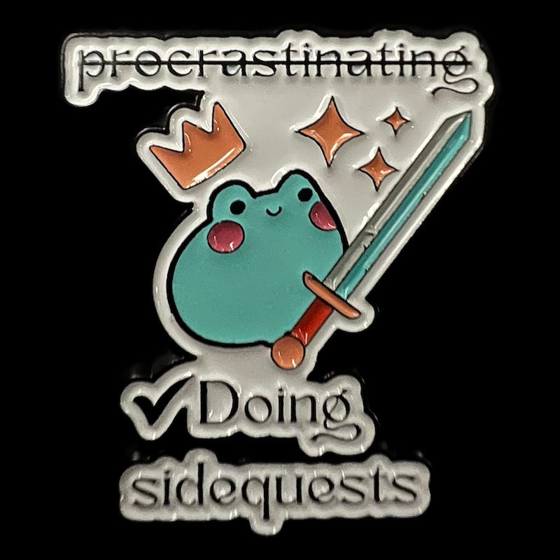 Gaming Pin Badge Procrastinating - Doing Sidequests