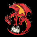 Gaming Pin Badge Red Dragon D20 LARGE