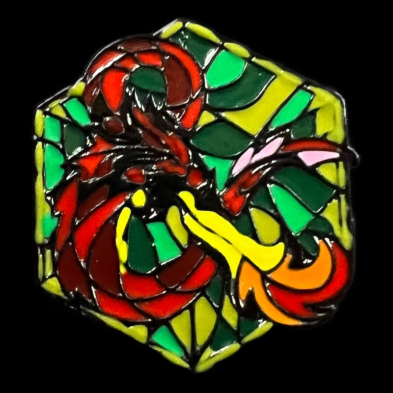 Gaming Pin Badge Stained Glass '&'