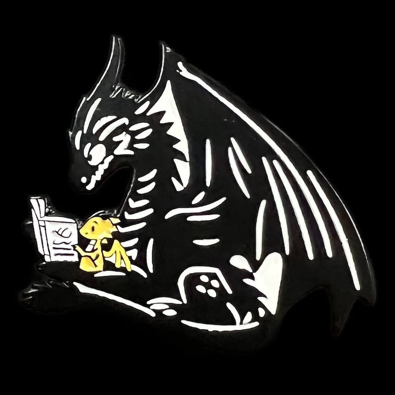 Gaming Pin Black Dragon Book