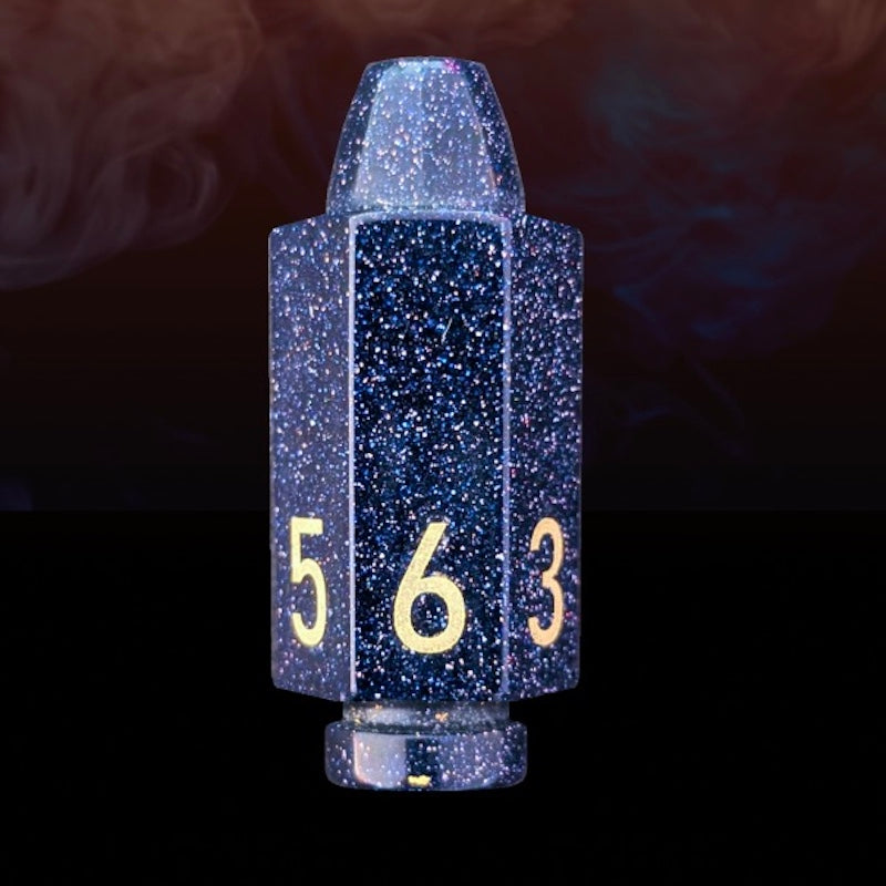 Gemstone Goldstone Blue & Gold Bullet D6 Dice