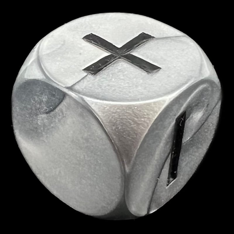 Grey Ghost Olympic Pearl Silver Fudge Fate D6 Dice