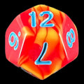 HALF PRICE CLEARANCE TDSO Duel Red & Yellow with Blue D12 Dice