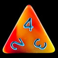HALF PRICE CLEARANCE TDSO Duel Red & Yellow with Blue D4 Dice