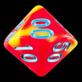 HALF PRICE CLEARANCE TDSO Duel Red & Yellow with Blue Percentile Dice