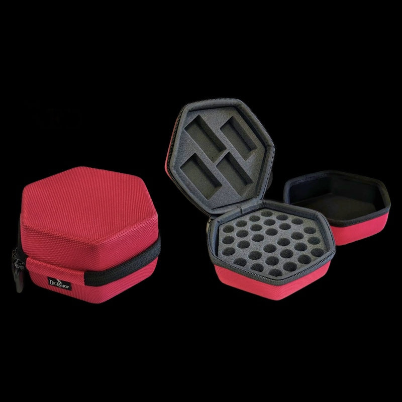 TDSO Hexagonal Gaming Case & Dice Tray - Red