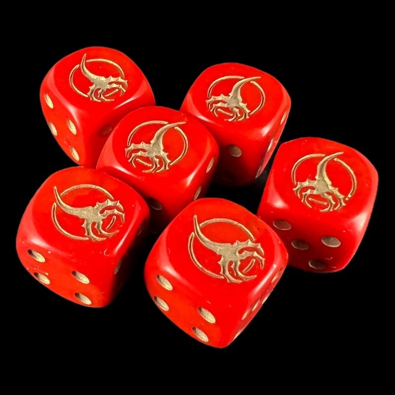 HALF PRICE CLEARANCE Hordes Skorne 14mm 6 x D6 Dice Set OOP