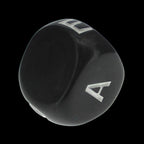 Impact Opaque Black &amp; White D5 Vowels Dice