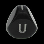 Impact Opaque Black &amp; White D5 Vowels Dice