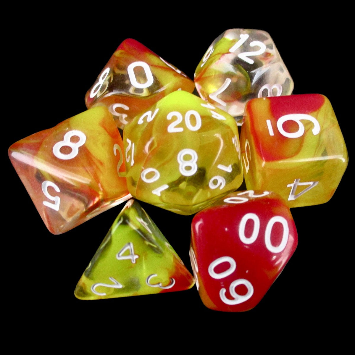 TDSO Mystic Flame 7 Dice Polyset LTD EDITION