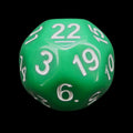 Impact Opaque Emerald Green & White D22 Dice