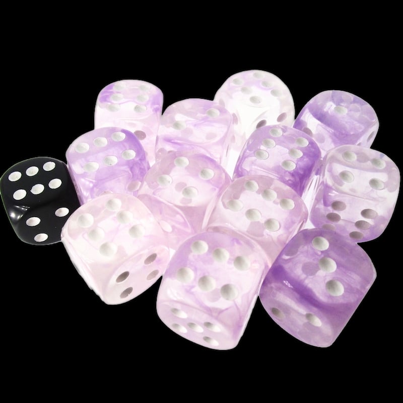 Role 4 Initiative Diffusion Amethyst 18mm 12 x D6 Dice Set