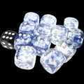Role 4 Initiative Diffusion Blue Ink & White 18mm 12 x D6 Dice Set