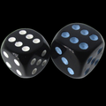 HALF PRICE CLEARANCE Role 4 Initiative Opaque Black & Blue 18mm D6 Spot Dice