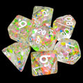 TDSO Rainbow Explosion Mica 7 Dice Polyset LTD EDITION