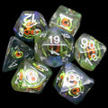 TDSO Encased Demon Eye Yellow Dice 7 Dice Polyset