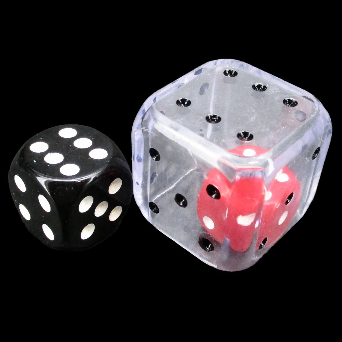 Koplow Clear Double 25mm D6 Spot Dice