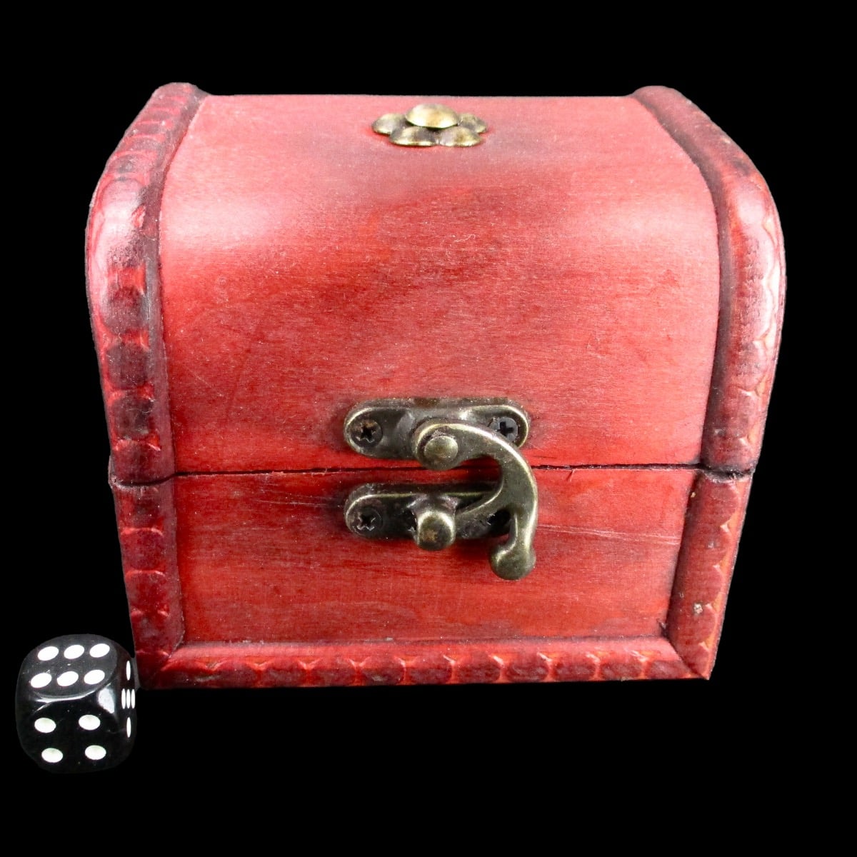 LARGE Wooden Dice Treasure Chest