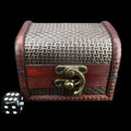 Wooden Dice Treasure Chest With Chain Mail Effect