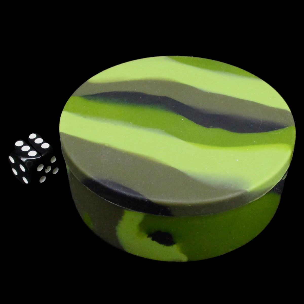 HALF PRICE TDSO Silicone Rubber Protective 7 Dice Polyset Box Storage Case - Camouflage Green