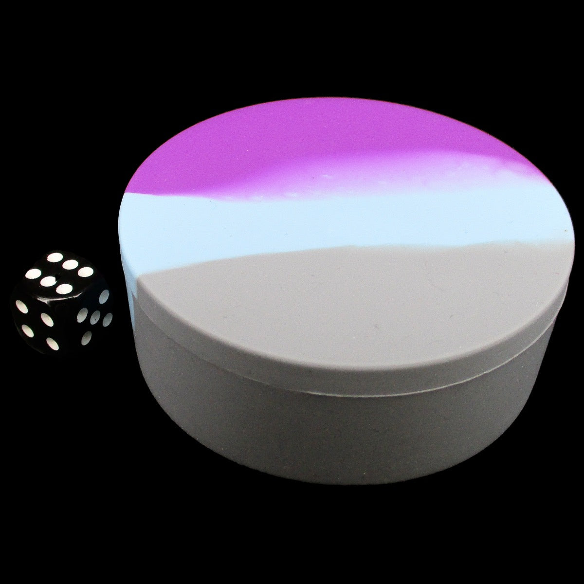 HALF PRICE TDSO Silicone Rubber Protective 7 Dice Polyset Box Storage Case - Purple Haze