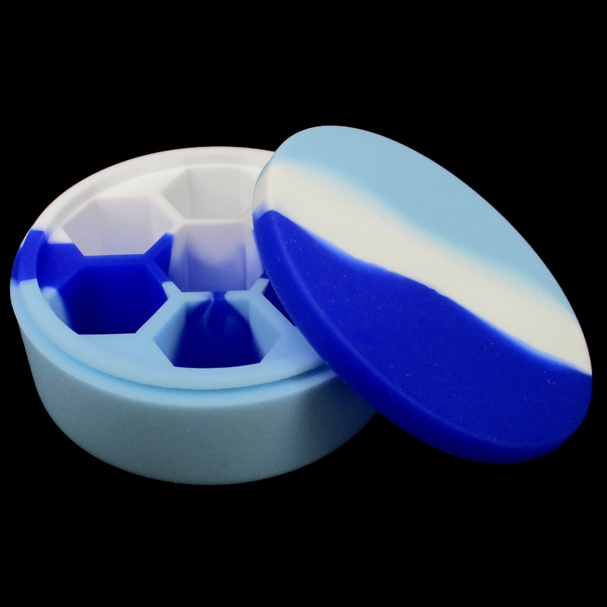HALF PRICE TDSO Silicone Rubber Protective 7 Dice Polyset Box Storage Case - Ocean Blue