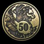 Creature Unit '50' Legendary Metal Gold Coin
