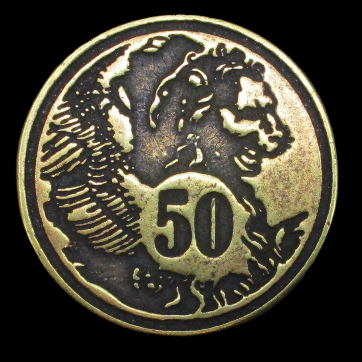 Creature Unit '50' Legendary Metal Gold Coin