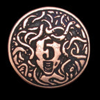 Creature Unit '5' Legendary Metal Copper Coin