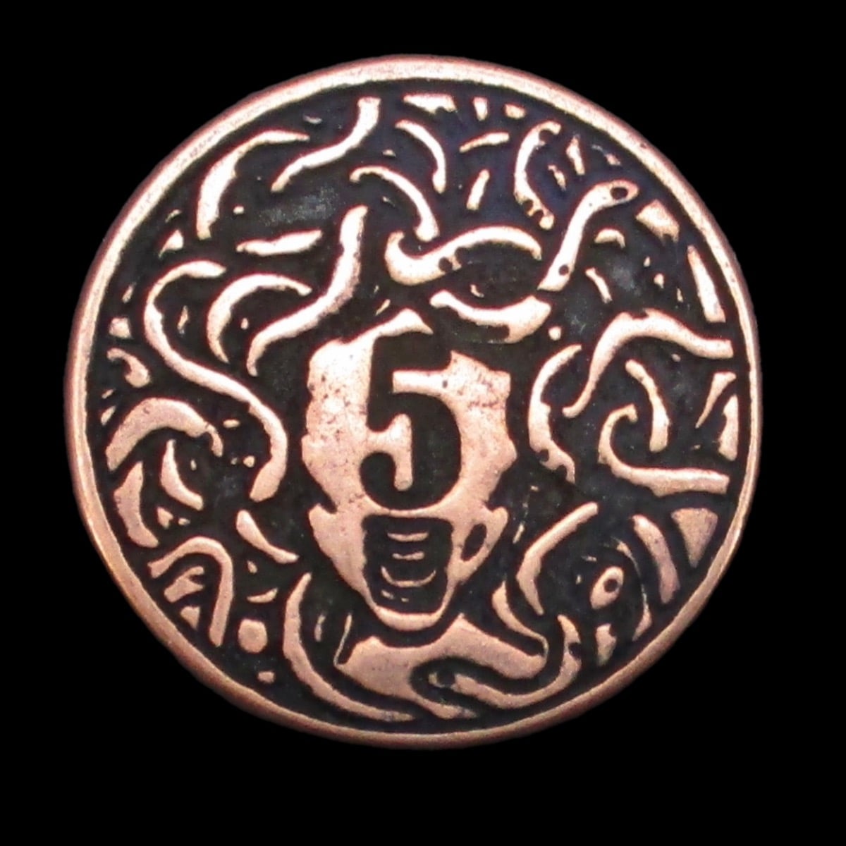 Creature Unit '5' Legendary Metal Copper Coin