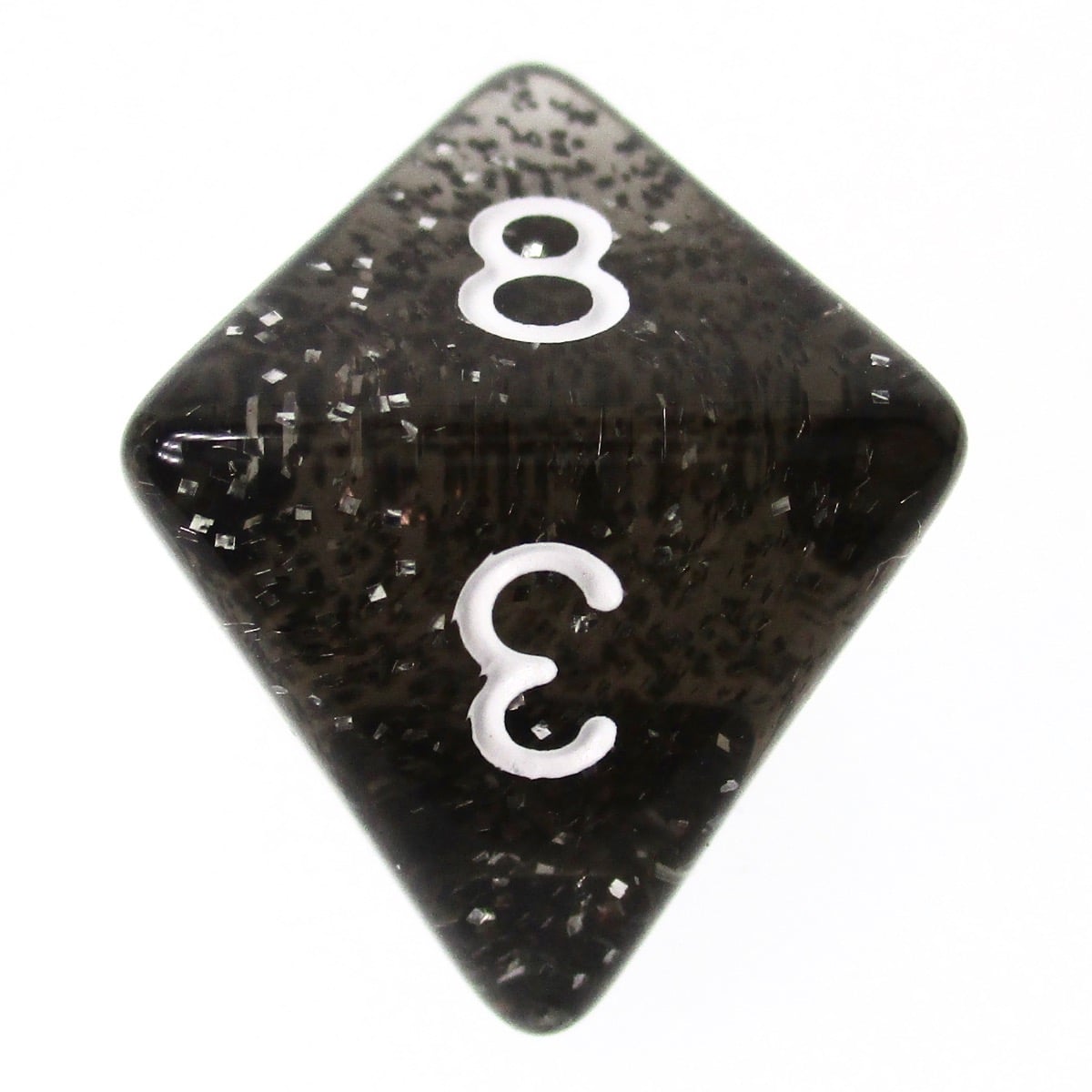 TDSO Glitter Black D8 Dice