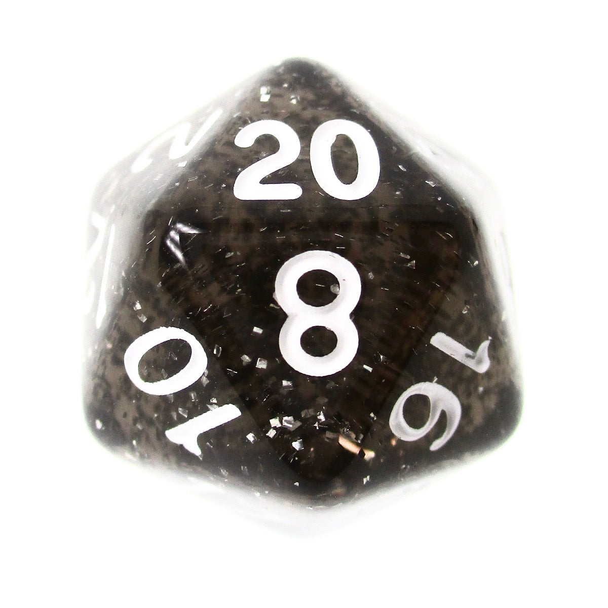 TDSO Glitter Black D20 Dice