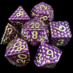 TDSO Metal Dragon Scale Purple & Gold 7 Dice Polyset
