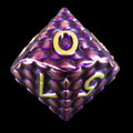 TDSO Metal Dragon Scale Purple & Gold D10 Dice