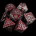 TDSO Metal Dragon Scale Red & Black 7 Dice Polyset