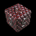 TDSO Metal Dragon Scale Red & Black D6 Dice