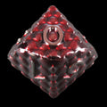TDSO Metal Dragon Scale Red & Black D10 Dice