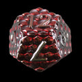TDSO Metal Dragon Scale Red & Black D12 Dice