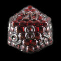 TDSO Metal Dragon Scale Red & Black D20 Dice