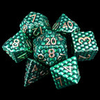 TDSO Metal Dragon Scale Green & Copper 7 Dice Polyset