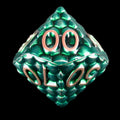 TDSO Metal Dragon Scale Green & Copper Percentile Dice