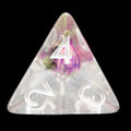 TDSO Encapsulated Flower Violet & White D4 Dice