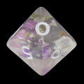 TDSO Encapsulated Flower Violet & White D10 Dice