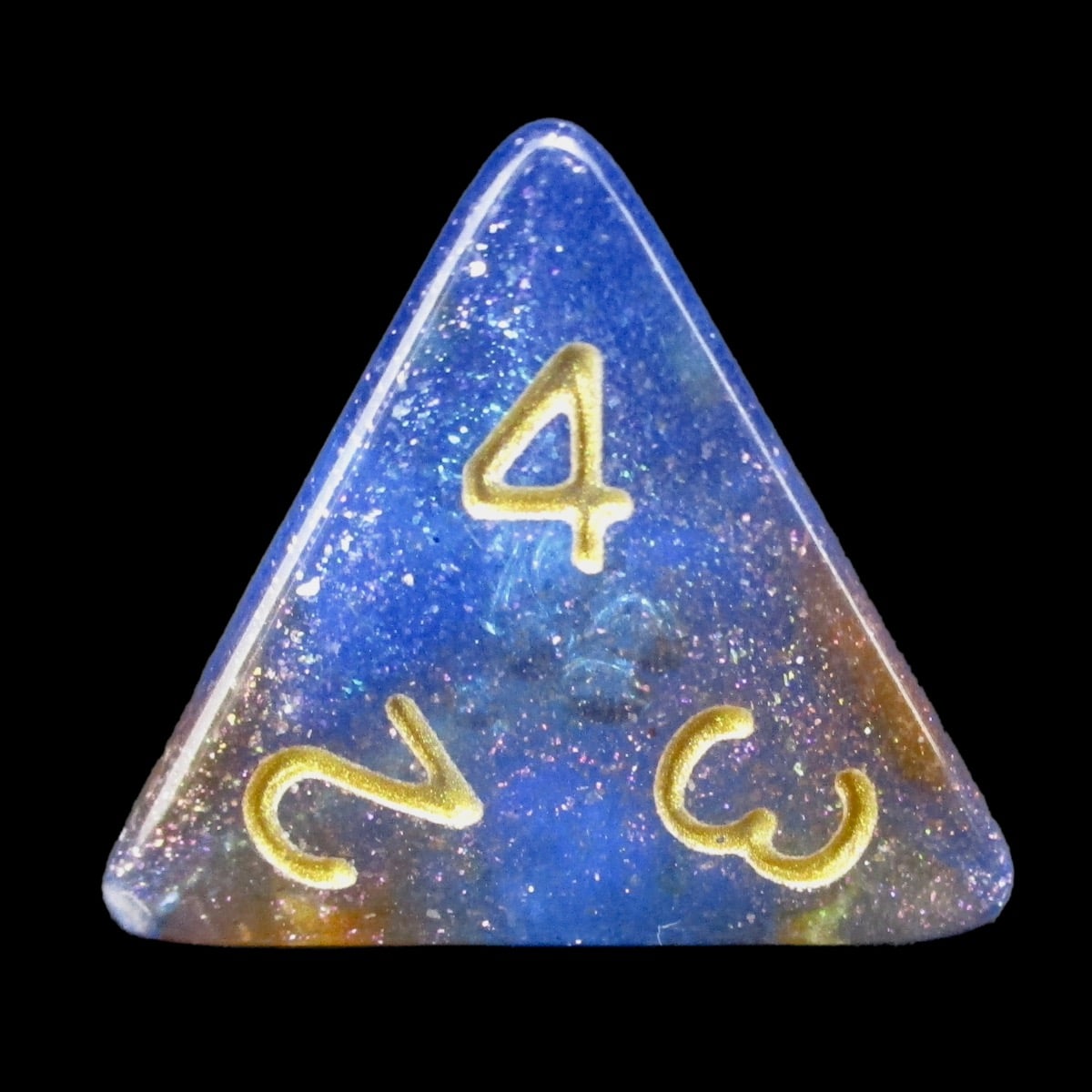 HALF PRICE CLEARANCE TDSO Phoenix Multi Glitter Blue Pink & Purple D4 Dice