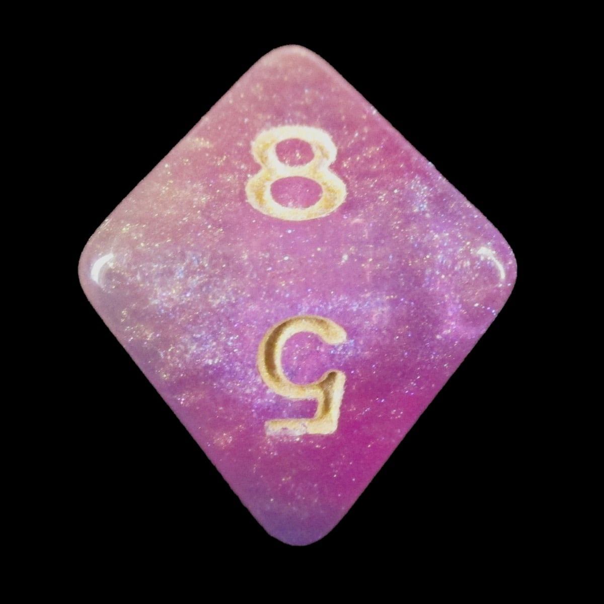 HALF PRICE CLEARANCE TDSO Phoenix Multi Glitter Blue Pink & Purple D8 Dice