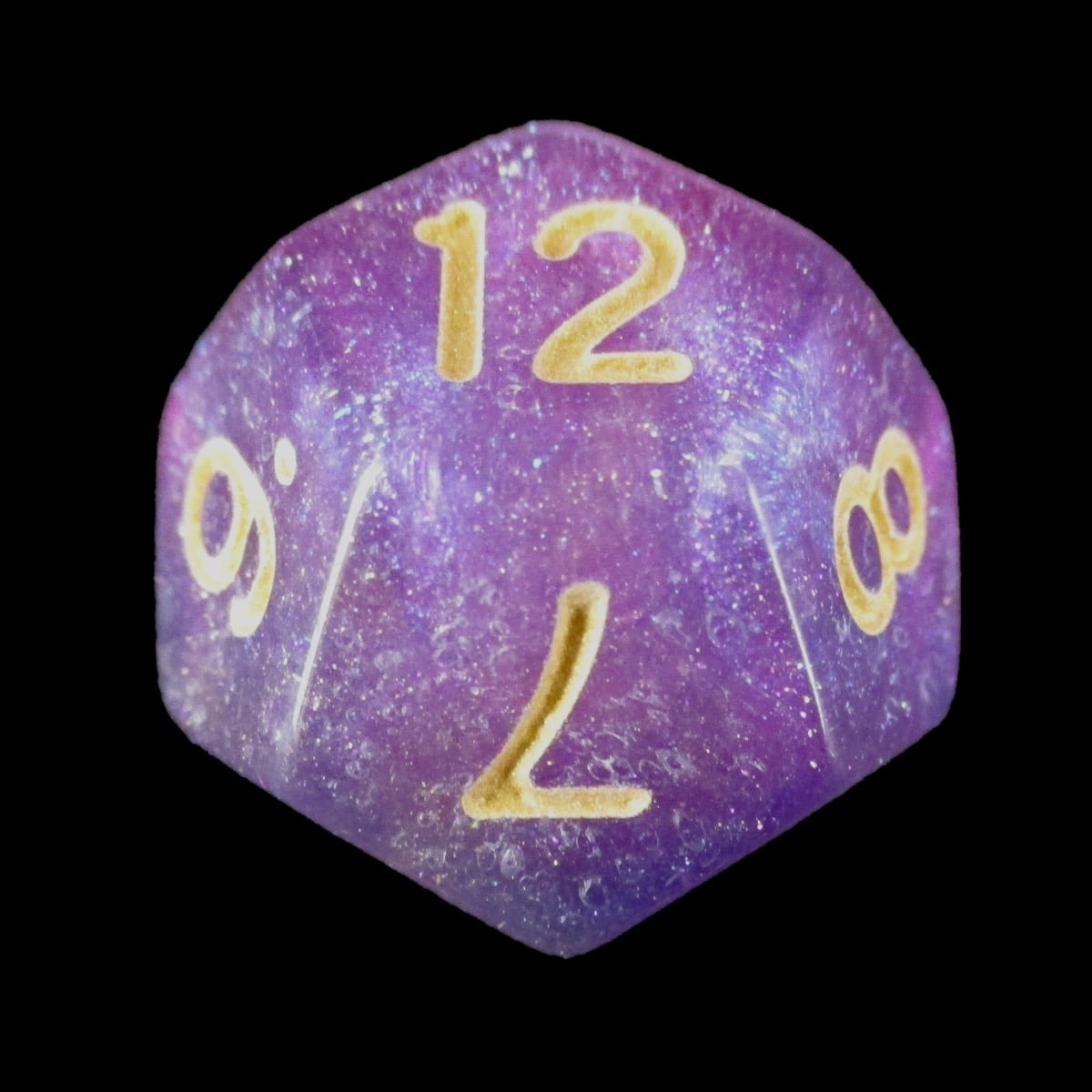 HALF PRICE CLEARANCE TDSO Phoenix Multi Glitter Blue Pink & Purple D12 Dice