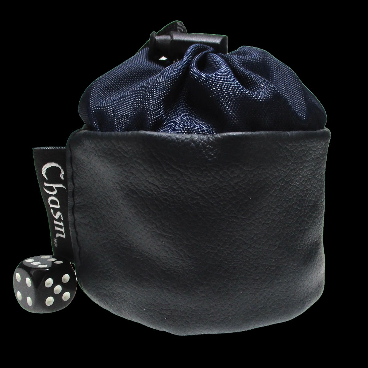 Chasm Vortex Small Pitch Black High Grade Leather Dice Bag