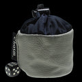 Chasm Vortex Small Silver Grey High Grade Leather Dice Bag